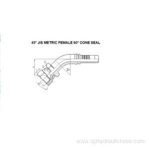 45° JIS Metric Female 60° Cone Seal 28641